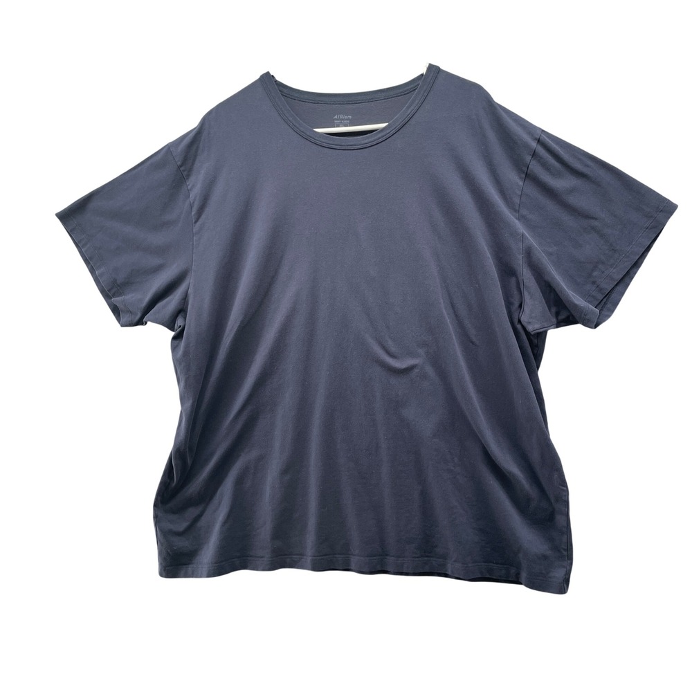 Uniqlo AIRism Crew Neck T-Shirt Mens 3XL Navy Blue Short Sleeve Active